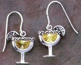 Margarita Yellow-Green CZ Solid Sterling Silver Earrings