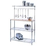 Amco Chrome Baker's Rack with 6 Hooks