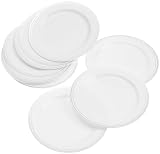 Mozaik Round Decorated Plates, Silver (7.5-inch), 16-Count Plates (Pack of 8)