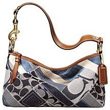 Coach Signature Patchwork Demi Purse in Indigo 12279