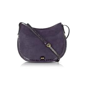 Bric's Life Chic - Micro-Suede and Croc Leather Shoulder Bag Violet