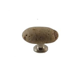 Old Souls River Rock Knob with Polished Nickel Base by Old Souls