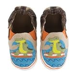 Robeez Soft Soles Kids' Hangin Ten Gator Pre-Walker Slip On,Sandstone,6-12 Months (2.5-4 M US Infant)