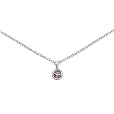 Sterling Silver October Birthstone Rose Crystal 9 inch Anklet