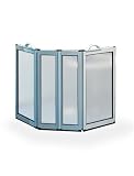 AKW Portable Shower Screen, 4 Panels, 15 3/4 x 8 7/8 x 8 7/8 x 15 3/4