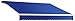 Awntech 18-Feet Galveston Semi-Cassette Left Motor with Remote Retractable Awning, 120-Inch Projection, Blue