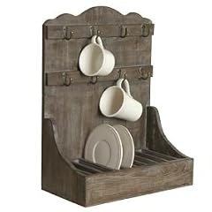 4H0157 Tellerregal Regal Geschirr Haken Tassen Nostalgie Vintage ca 38 x 20 x...