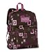JanSport Superbreak Backpack in Chocolate Chip/Pink Daiquiri 2 Square T501
