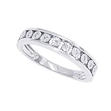 0.05ctTW Wedding Anniversary Mens Diamond Band in 10kt White Gold