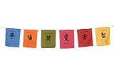 All Natural Handmade Tibetan affirmation flags - Peace, Happiness, Courage, Love, Tranquility, Wisdom