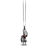 'Kwahu' Kachina Sterling Silver and Red Jasper Pendant