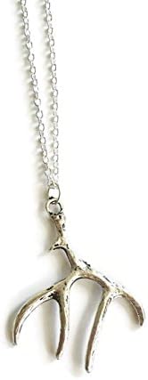 Silver Deer Antler Necklace