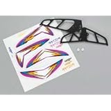 PV0483 Carbon Fiber Tail Fin Set R30 R50 X50 by Thunder Tiger