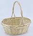 Wicker basket willow oval w/handle natural l
