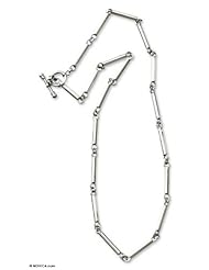 Sterling silver chain necklace, Driftwood - Sterling Silver Necklace from Indonesia