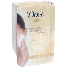 Energy Glow Facial Cleansing Pillows - For Uneven Toned Skin, 14 pc., (Dove) by Dove