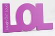 LOL - Laugh out Loud Pink Wooden Mobile Phone Text...