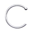 18 Gauge Solid 14KT White Gold Nose Hoop - 5/16"