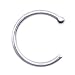 Jewelry : 20 Gauge Solid 14KT White Gold Nose Hoop - 5/16 Inches