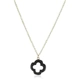 Privileged NYC Black Clover Charm Necklace 18