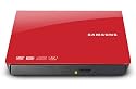 Samsung SE-208AB/TSRS externer DVD 8x Brenner (6x DVD&plusmn;R, USB 2.0) inkl. Nero Software rot