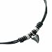 Fossil Herren-Kette Natural Surfer Edelstahl Leder Schwarz 42-47 Cm JF85832040