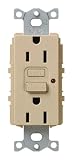 Lutron SCR-15-GFCI-DS Satin Colors 15A GFCI Electrical Socket Receptacle, Desert Stone