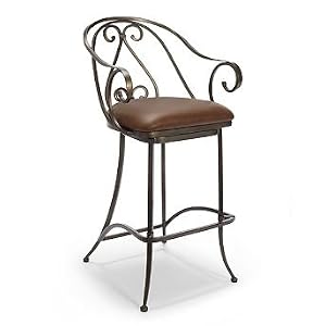 Catawba Swivel Bar Height Bar Stool (30"H seat, 36-1/2"H arms) - Frontgate