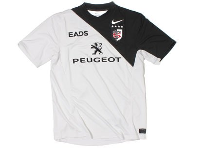 Toulouse 2011/12 Alternate Rugby Shirt White/Black/White - size M Toulouse 2011/12 Alternate Rugby Shirt White/Black/White - size M
