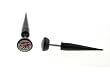 Genuine Ed Hardy Black Fake Taper - "Love Kills Slowly" Logo - 16g Wire - 7.5mm - 32mm Length - Sold as a Pair