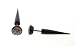 Genuine Ed Hardy Black Fake Taper - "Love Kills Slowly" Logo - 16g Wire - 7.5mm - 32mm Length - Sold as a Pair