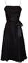 Chiffon Satin Dress Prom Formal Bridesmaid Holiday Party Cocktail, Large, black