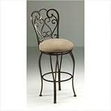 Magnolia Swivel Barstool in Autumn Rust Height: 26", Fabric: Florentine Cof ....