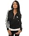 Apparel : adidas The Firebird Track Jacket in Black with Metallic Silver,Track Jackets for Women
