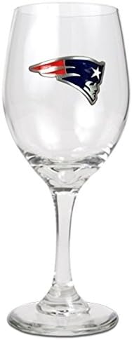 NFL New England Patriots Sports Team Logo Wine Drink Glass