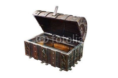 Wallmonkeys Peel and Stick Wall Decals - Empty Treasure Chest - 24