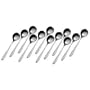 Stainless Steel Alpha Round Soup Spoons, Set of 12