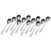Stainless Steel Alpha Round Soup Spoons, Set of 12