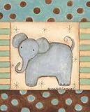 Baby Elephant by Bernadette Deming. Size 8.00 X 10.00 Art Poster Print