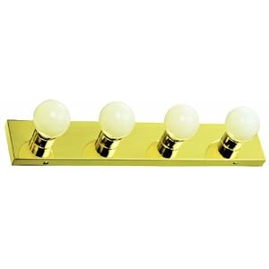Design House 500868 The Village 4-Light Vanity, 4.25-Inch by 24-Inch, Polished Brass by Design House