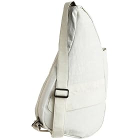 AmeriBag Small Distressed Nylon Healthy Back Bag Tote