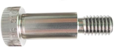 316 Stainless Steel Shoulder Screw, Plain Finish, Socket Head Cap, Hex Socket Drive, Standard Tolerance, Meets ASME B18.3, 5/16" Shoulder Diameter, 1" Shoulder Length, Partially Threaded, 1/4"-20 Threads, 7/16" Thread Length, Made in US, (Pack of 1)
