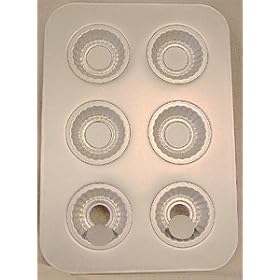 Buy Fat Daddio's 6 Cavity Fluted Tart Pan with Removable Bottoms