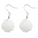 FOJO's Genuine White Quartz Carved Rose Earrings