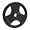 TKO Olympic 10 lb. Rubber Tri-Grip Plate