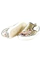 Ed Hardy Gold Cobra Metallic Deck Leather Slip-on Lowrise Women Shoes