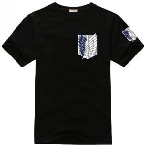 Coat of arms Ellen Yeager Mi-Casa Ackerman aluminate Al les default cosplay costume everyday wear black L size of piled wing [giant investigation Heidan wind design T-shirt of advance (japan import)