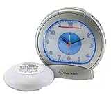 Sonic Bomb Sonic Boom Analog Alarm Clock Super Shaker Blue Backlight Flashes Switch