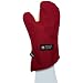 San Jamar KT0215 Kool-Tek Nomex Conventional Temperature Protection Oven Mitt, 15" Length, Red