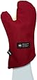 San Jamar KT0215 Kool-Tek Nomex Conventional Temperature Protection Oven Mitt, 15" Length, Red